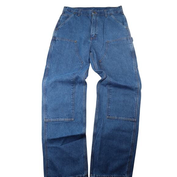 Carhartt B73-DST Denim Double Knee Baggy Carpenter Pants - Picture 1 of 10